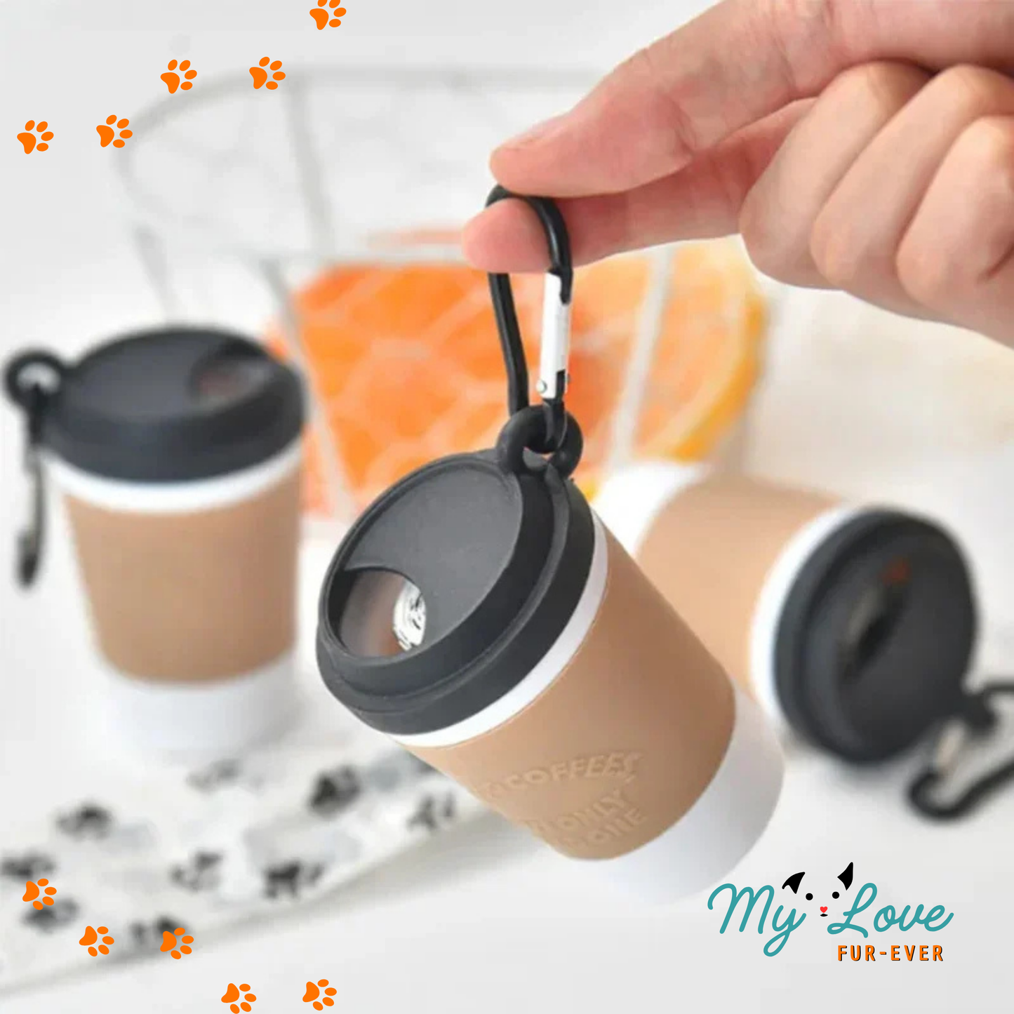 Creative Coffee Cup Dog Garbage Storage Portable