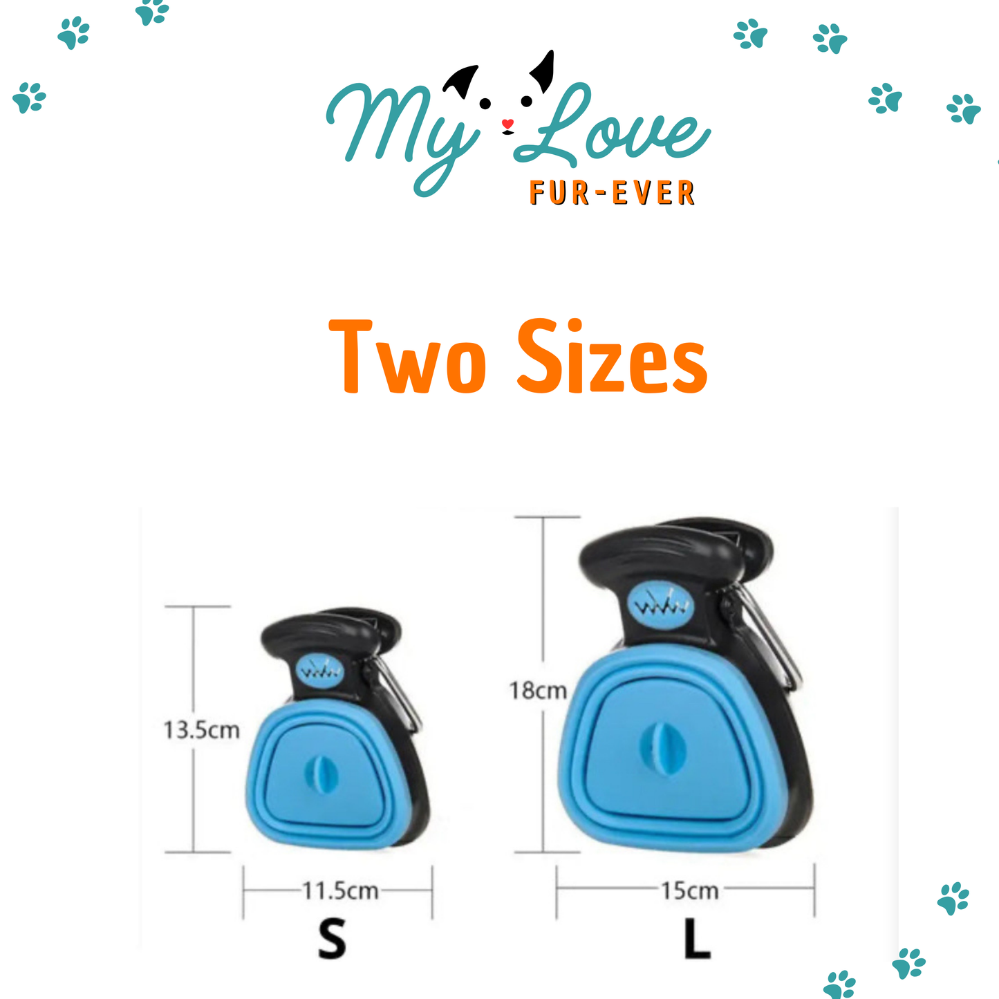 Dog Pooper Scooper Poo Paw Foldable + 1 Roll Decomposable Bags