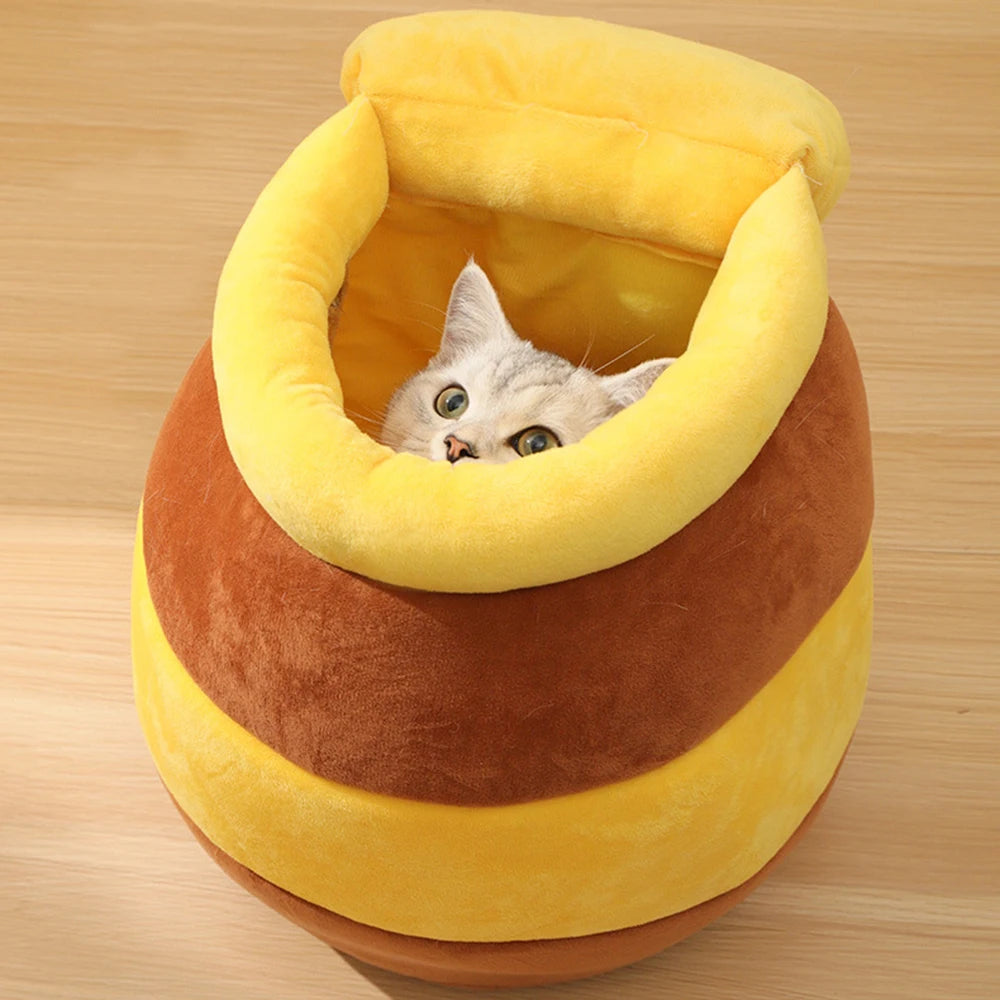 Honey Jar Cat Bed House