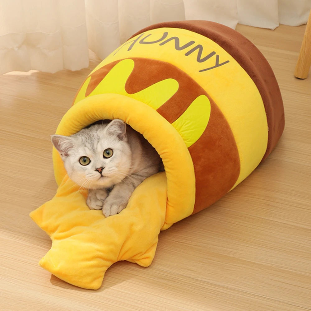 Honey Jar Cat Bed House