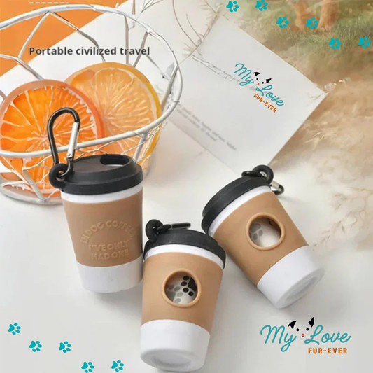Creative Coffee Cup Dog Garbage Storage Portable