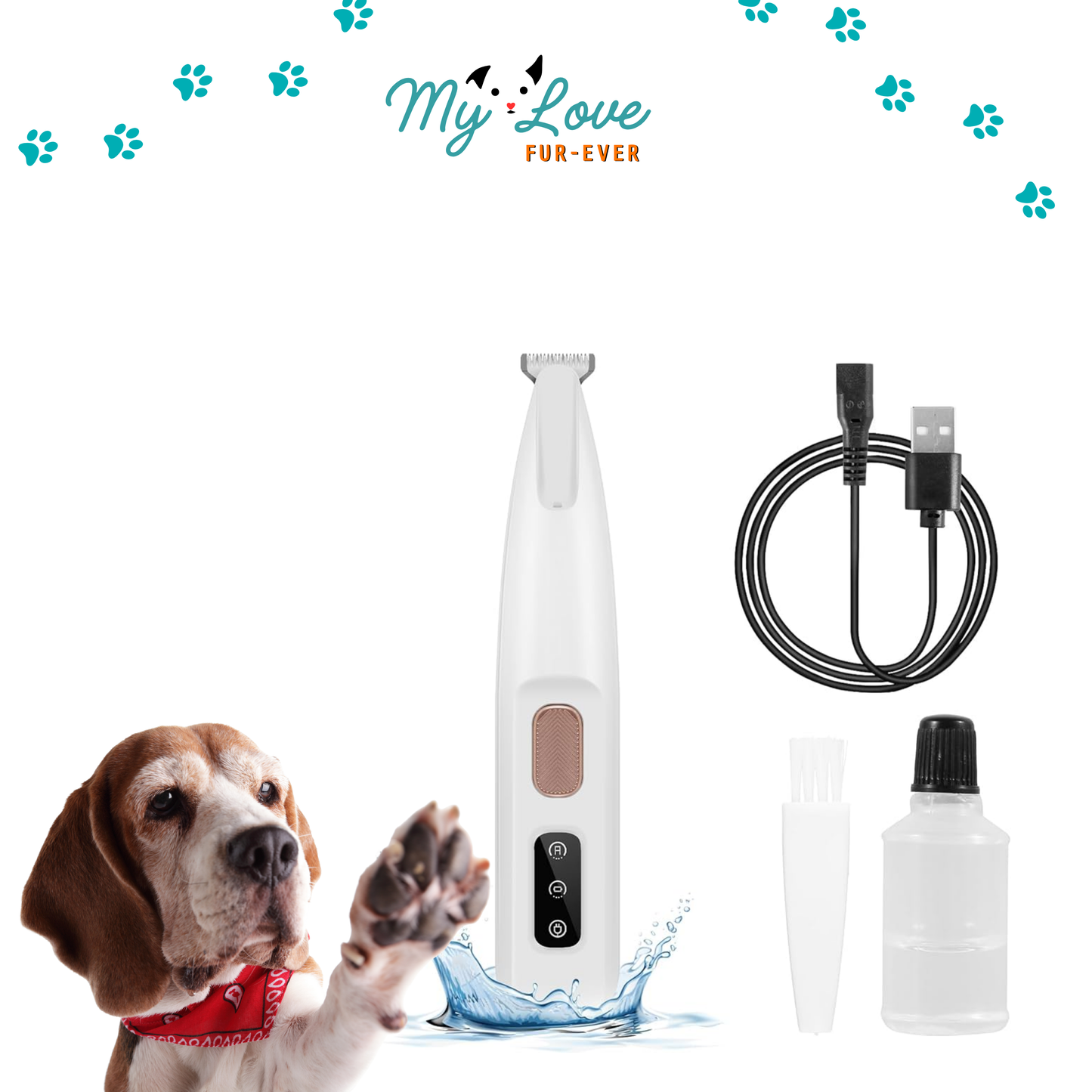 Electric Pet Hair Trimmer Waterproof