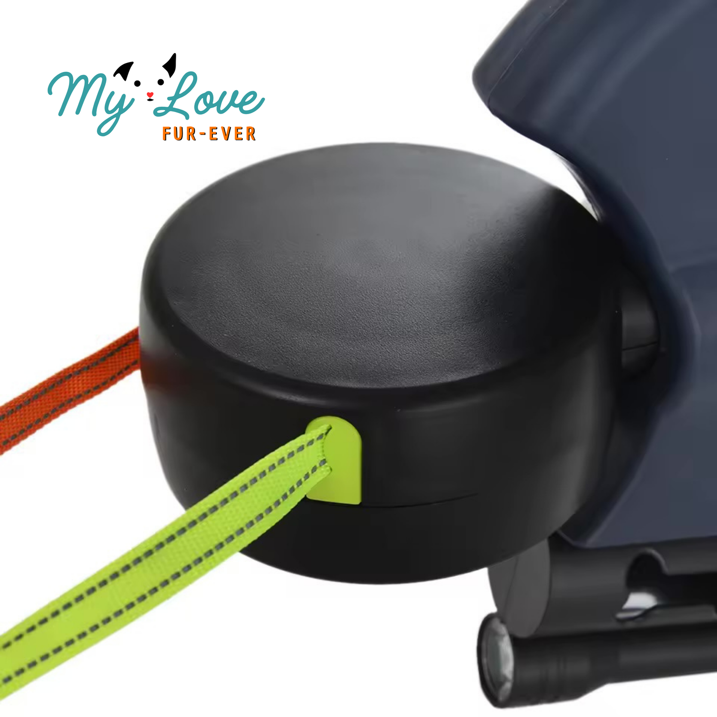 GlowWalk Duo™ – Retractable Dual Dog Leash with 360° Swivel & LED Light