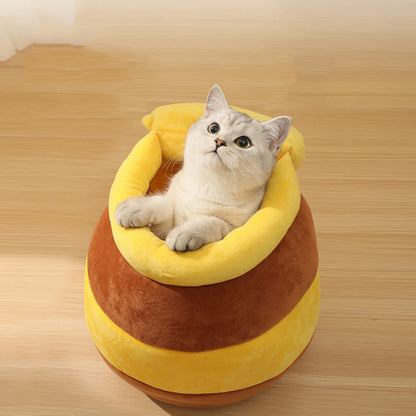 Honey Jar Cat Bed House