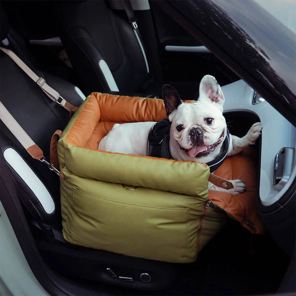 Luxury Dog Car Seat Bag – 3-in-1 Booster Travel Bed & Carrier